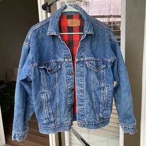 Vintage Levi’s flannel lined jean bomber jacket
